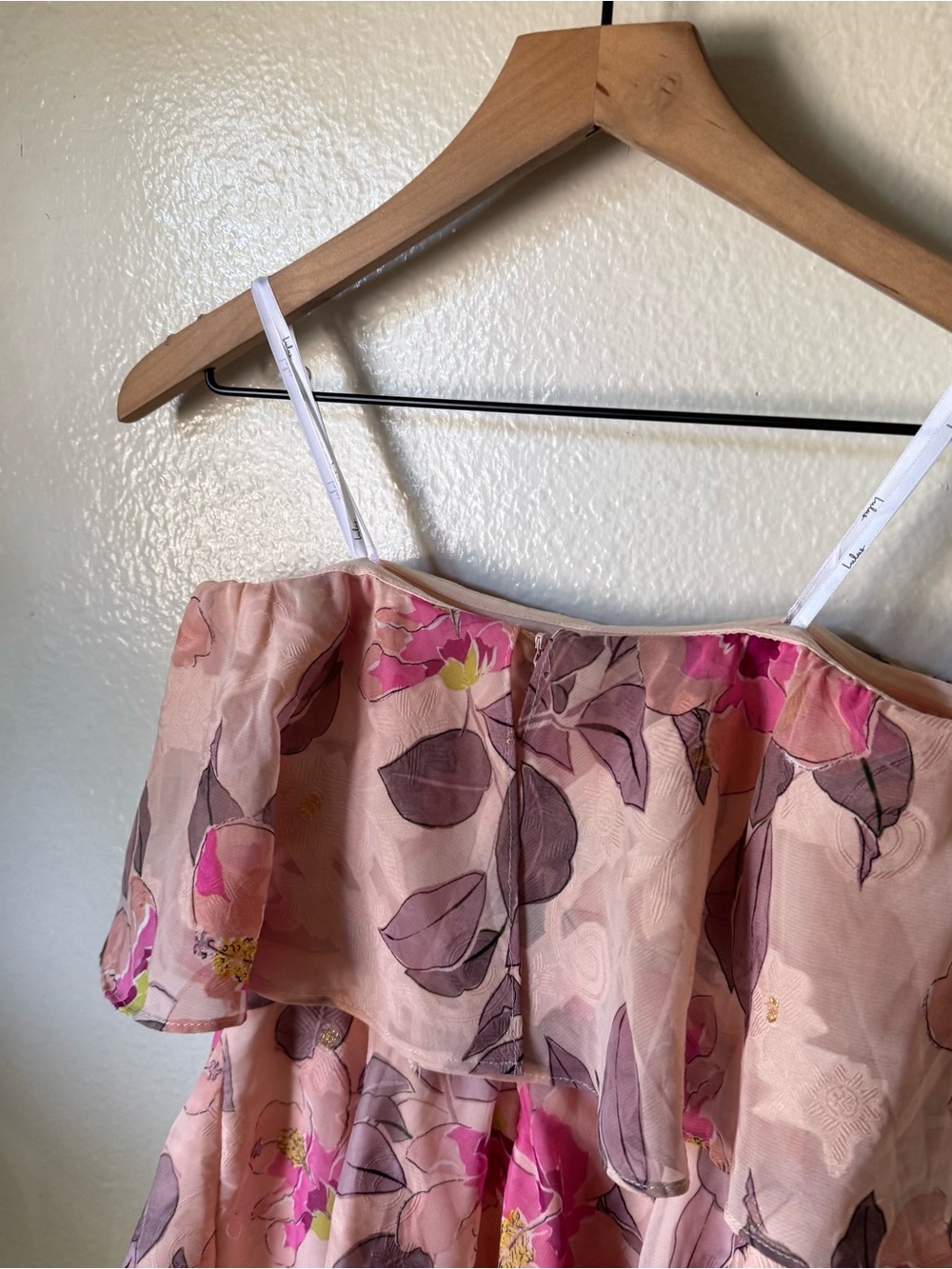 Lulus | Perfect Paradise Pink Floral Print Jacquard Strapless Mini Dress - Picture 7 of 7